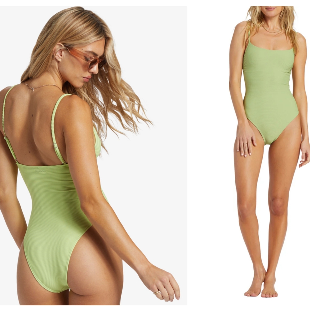 Billabong Women's Tanlines One-Piece Swimsuit Sz M Palm Green